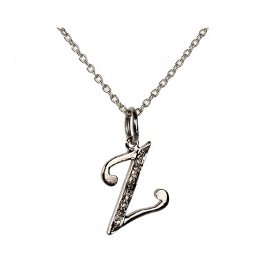 Alphabet Z pendant with diamonds